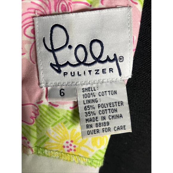 Lilly Pulitzer Women's Party Animals Lattice Waist Sheath Dress White Label Sz 6 - Picture 6 of 6